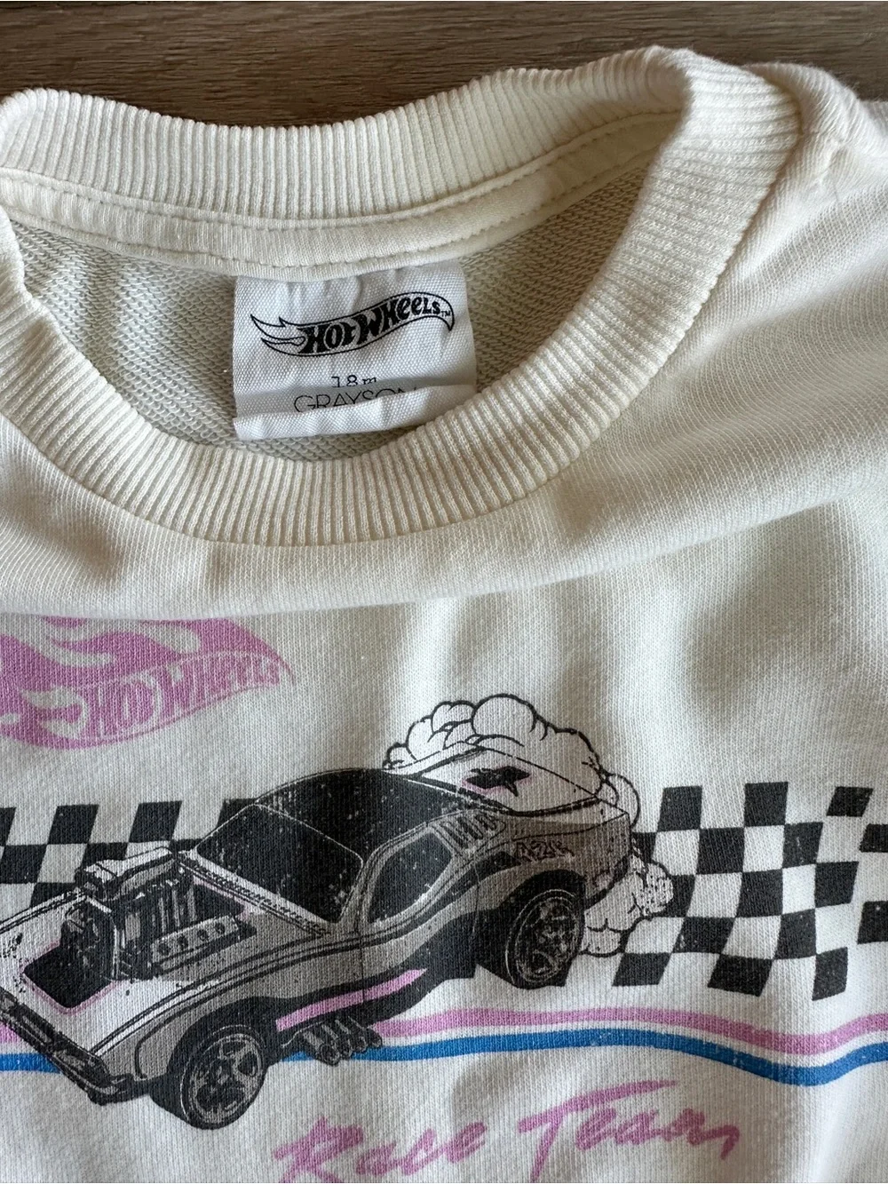 Grayson Mini Toddler Boys’ 2pc Hot Wheels Top & Bottom Set - Off White - 18M